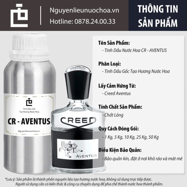 Tinh Dầu Gốc CR - AVENTUS | Lấy Cảm Hứng Từ Creed Aventus