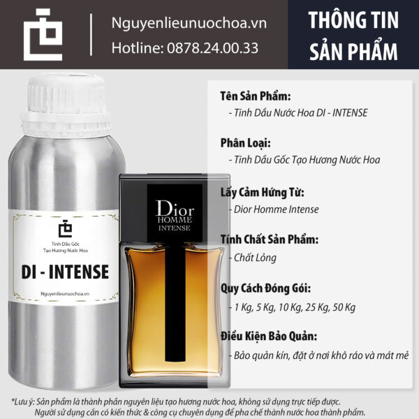 Tinh Dầu Gốc DI - INTENSE | Lấy Cảm Hứng Từ Dior Homme Intense